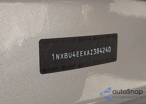 2010 Toyota Corolla Le z USA, uszkodzony, nr VIN 1NXBU4EEXAZ384240